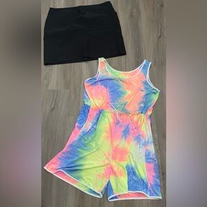 Set of 2 - black skort and romper size 16